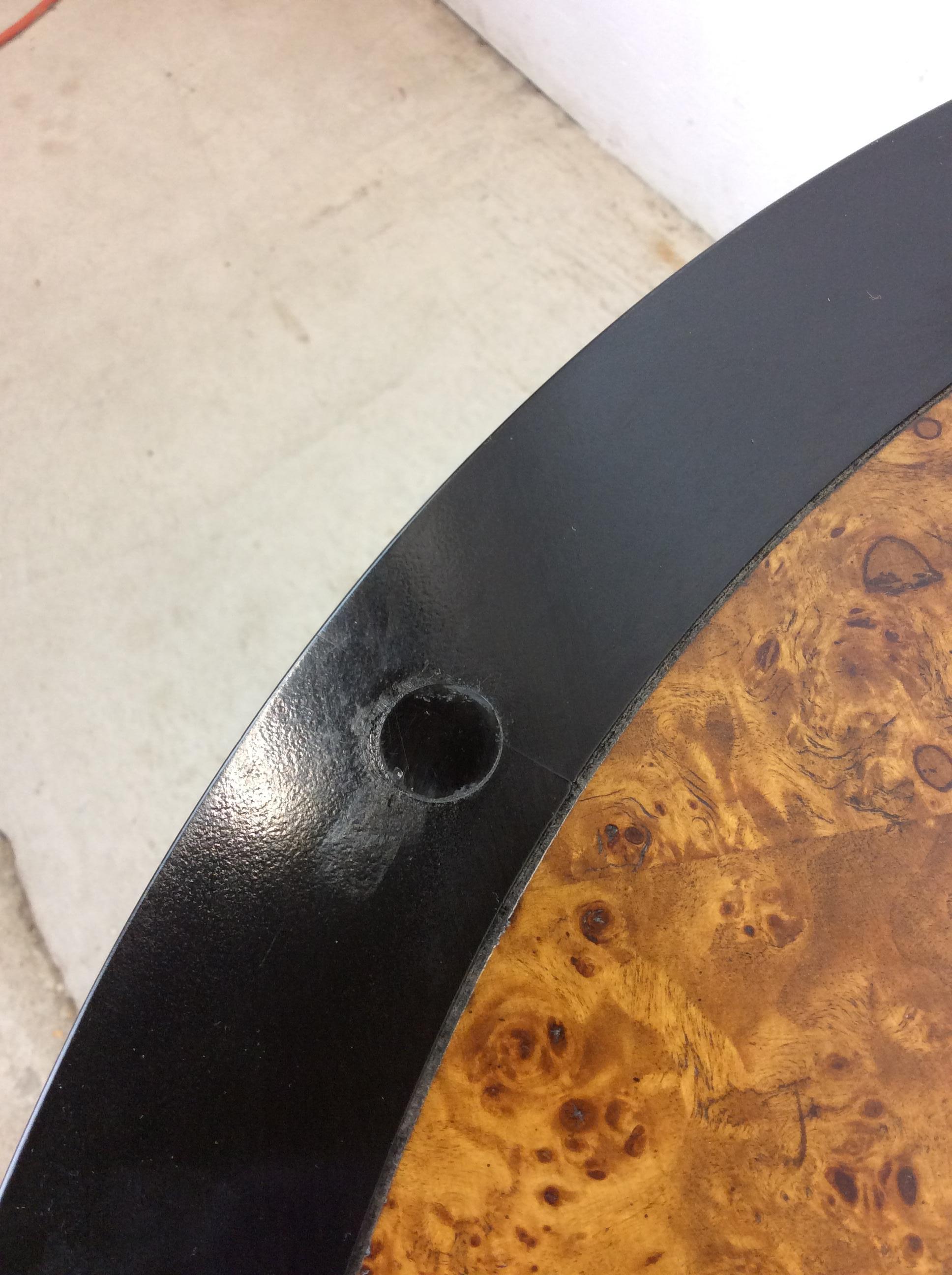 Mid Century Ming Style End Table with Burl Top For Sale 5