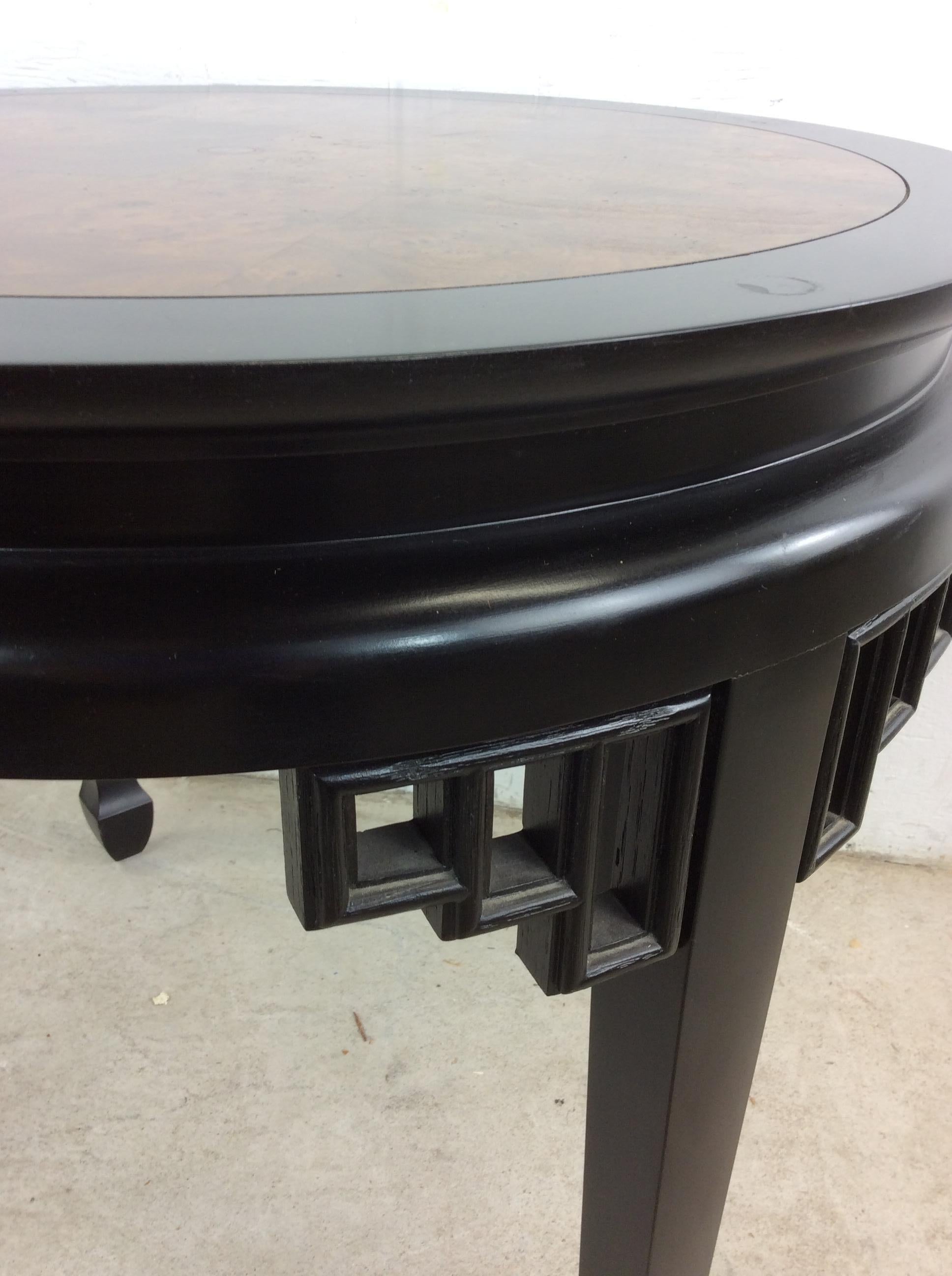 Mid Century Ming Style End Table with Burl Top For Sale 1