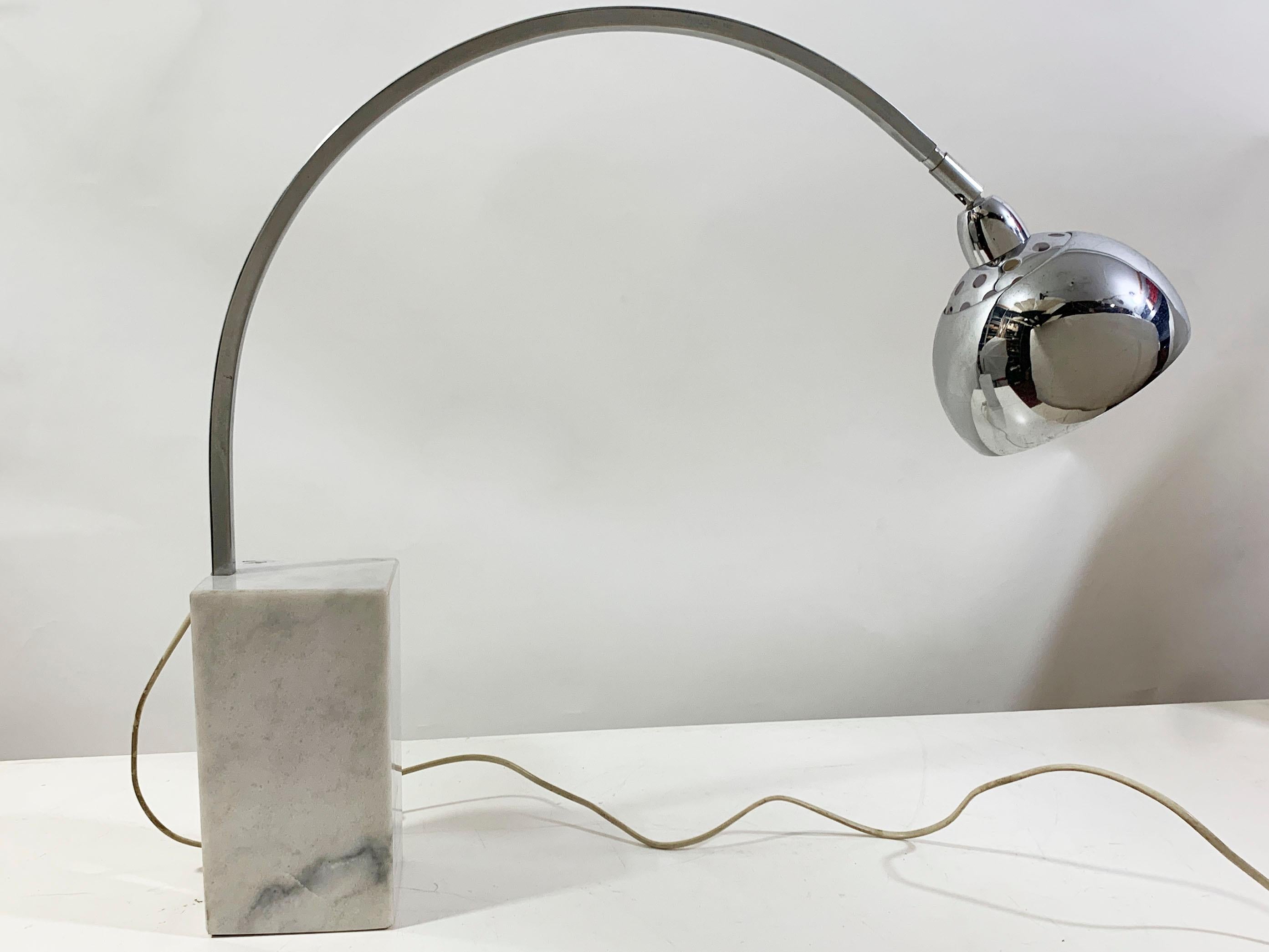 Mid-Century Modern Mid Century Mini Arco Table Lamp in the style of Achille Castiglioni For Sale