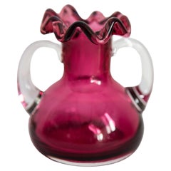 Mid Century Mini Small Pink Vase with Frill, Europe, 1960s