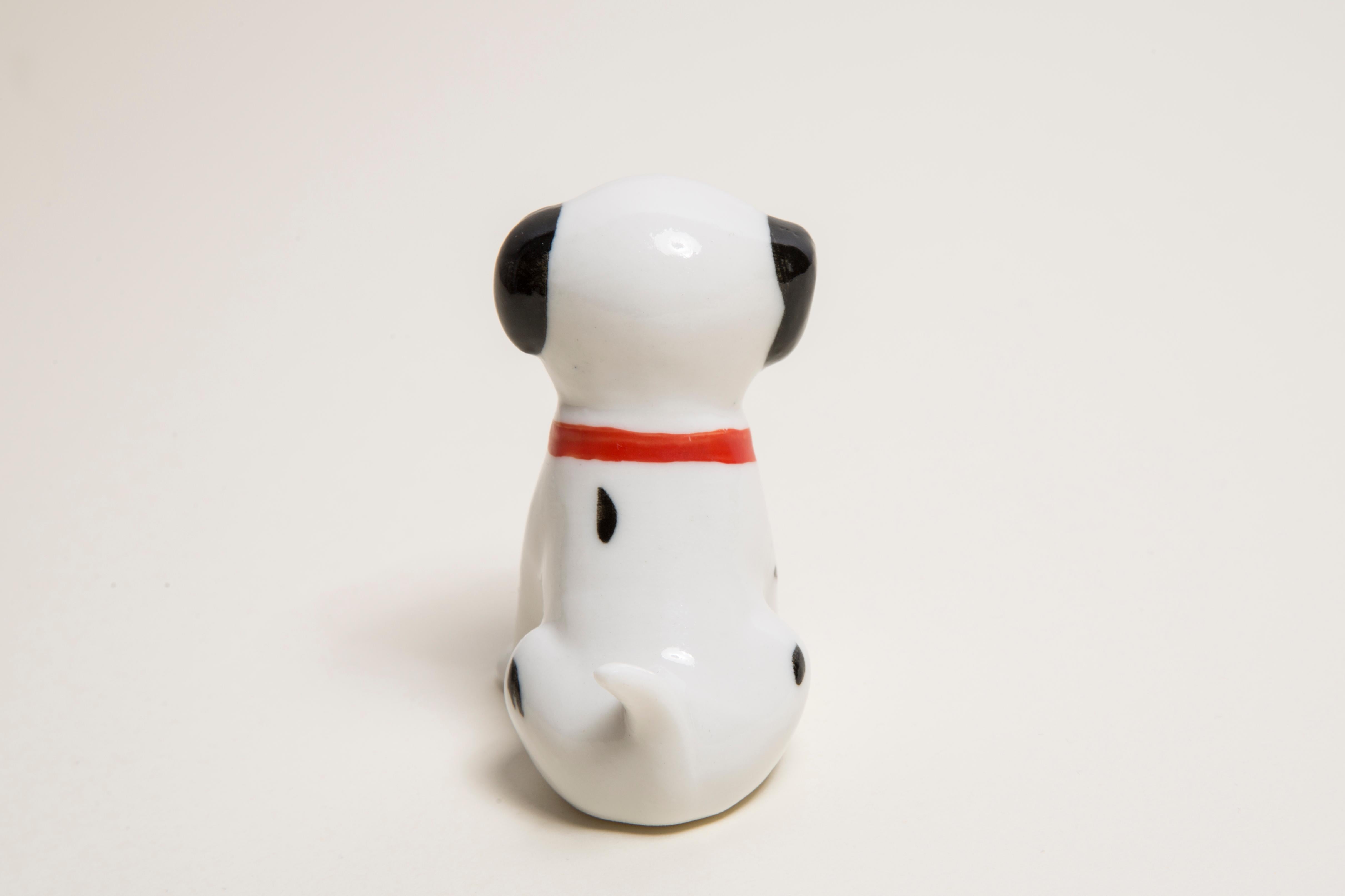 Midcentury Mini White Dalmatian Dog Sculpture, Italy, 1960s For Sale 1