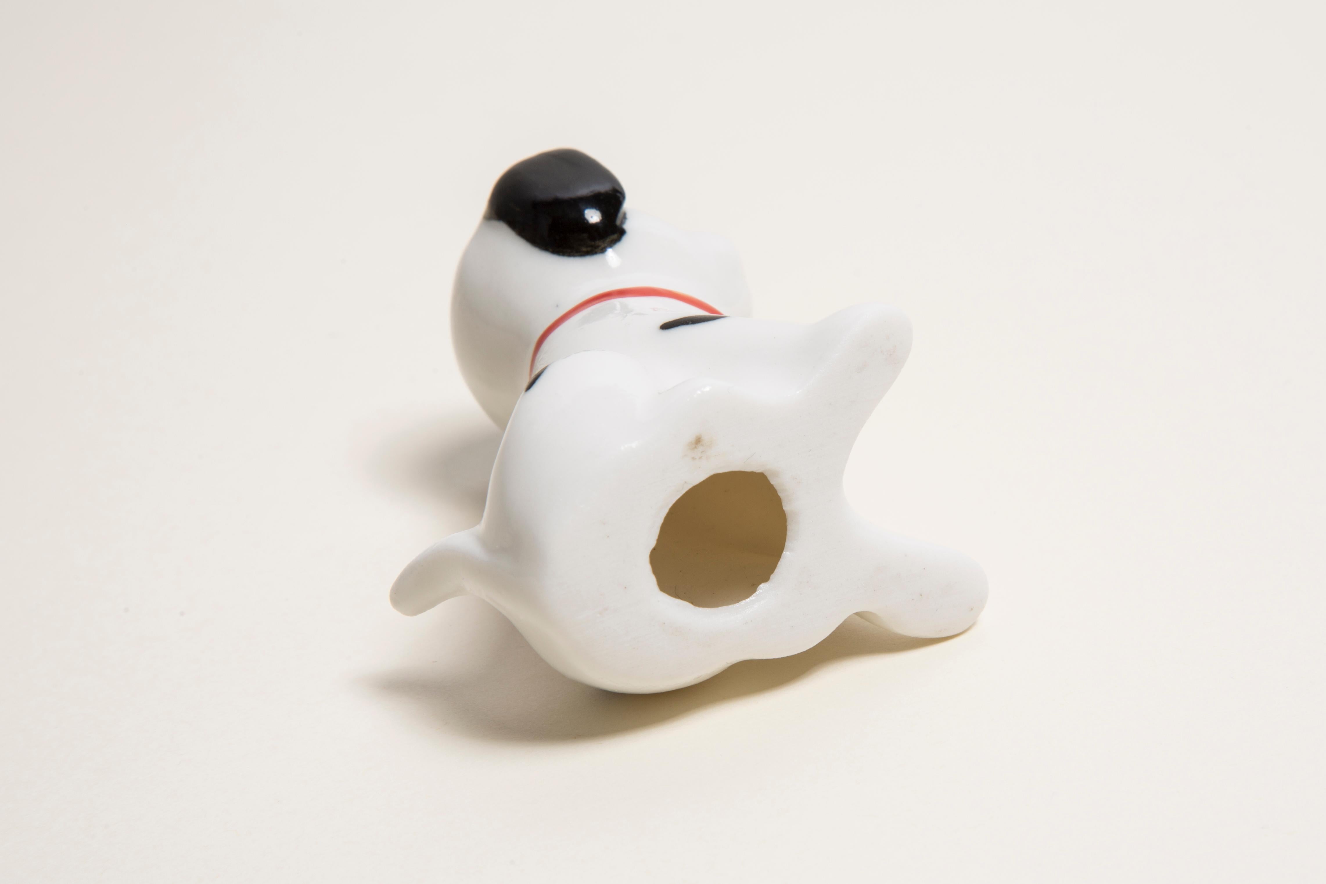 Midcentury Mini White Dalmatian Dog Sculpture, Italy, 1960s For Sale 3