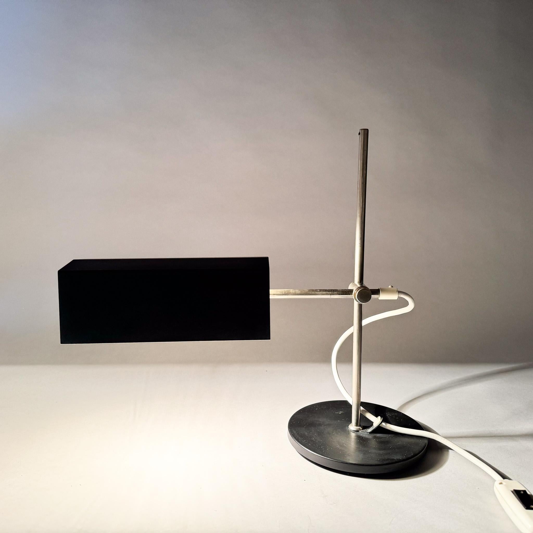 Mid-Century Minimalist Adjustable Table Lamp, Czechoslovakia In Good Condition For Sale In Praha, CZ