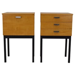 Mid-Century Minimalist Bedside Tables, Up Zavody Bucovice, 1970's