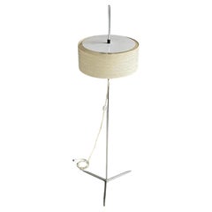 Mid Century minimalist chromed metal Floor Lamp