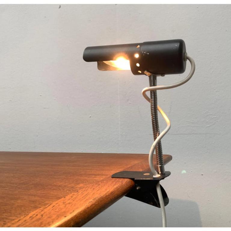 Mid-Century Minimalist Clamp Table Lamp, 1960s For Sale 5