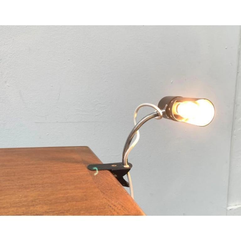Mid-Century Minimalist Clamp Table Lamp, 1960s For Sale 2