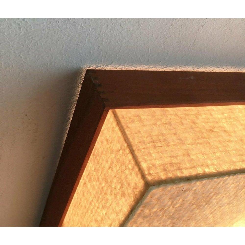 XX secolo Lampada da soffitto minimalista Cocoon in teak, anni '60, metà secolo in vendita