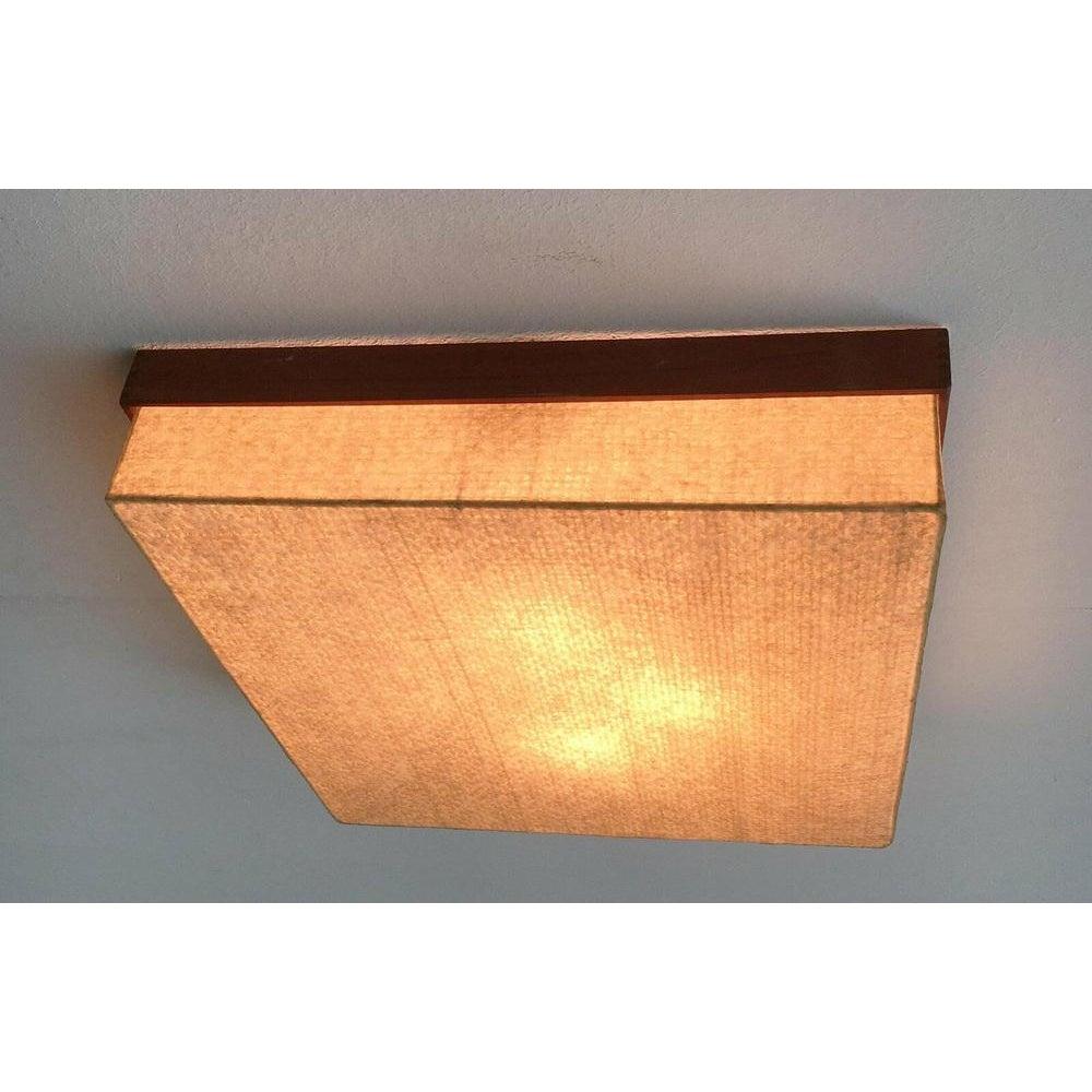 Metallo Lampada da soffitto minimalista Cocoon in teak, anni '60, metà secolo in vendita