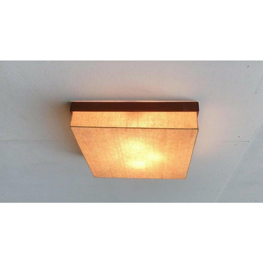 Lampada da soffitto minimalista Cocoon in teak, anni '60, metà secolo in vendita 2