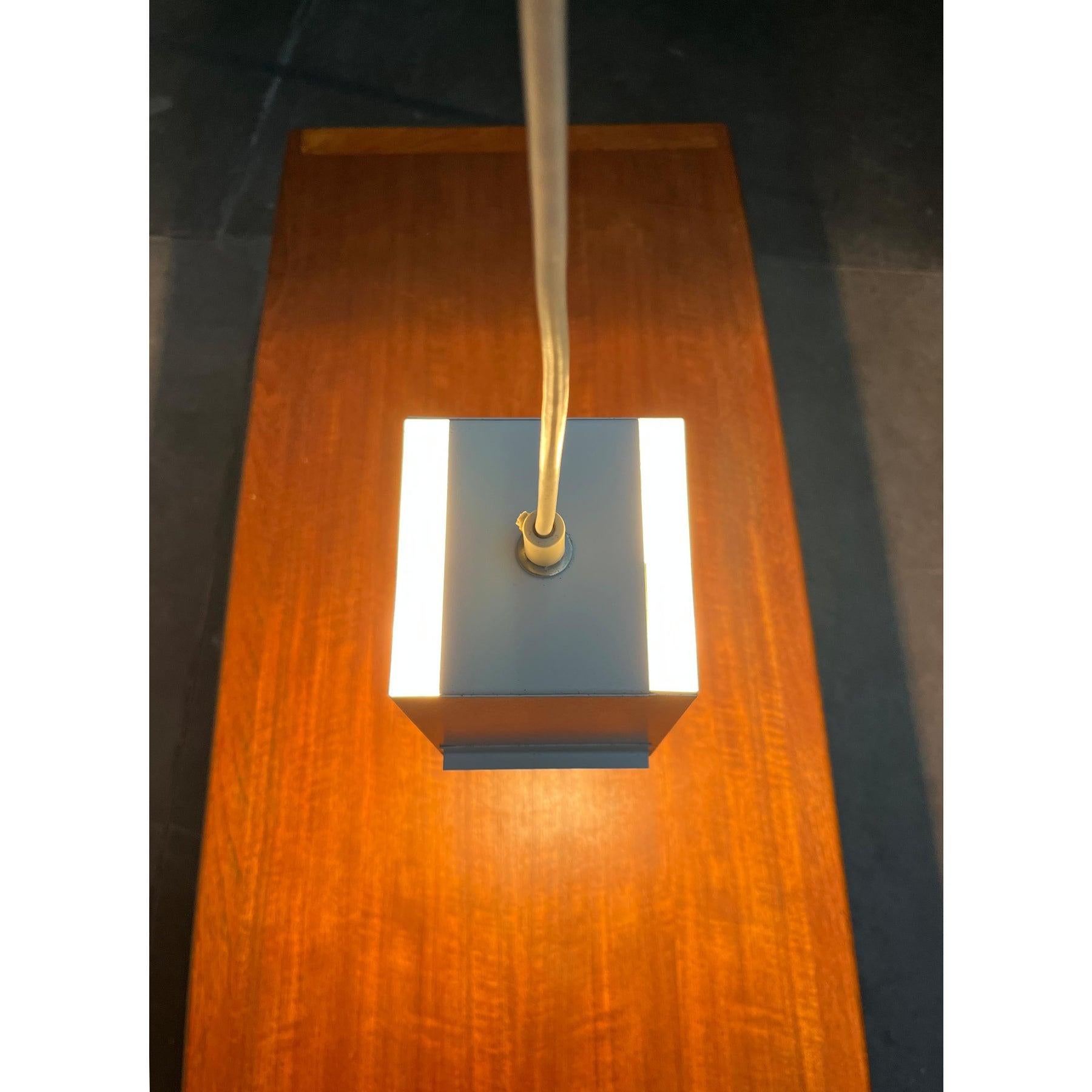 Mid-Century Minimalist Cubic Metal Pendant Lamp, 1960s For Sale 2