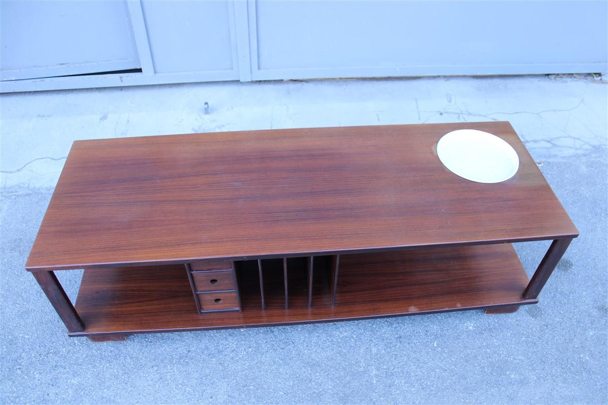 Mid-century Minimalist design low TV Table in Rational  Design 1960s Teak For Sale 5