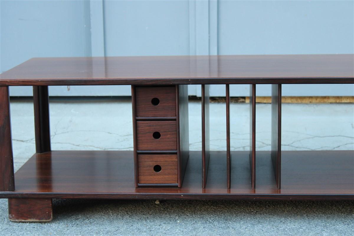 Mid-Century Modern Mid-century Minimalist design low TV Table in Rational  Design 1960s Teak For Sale