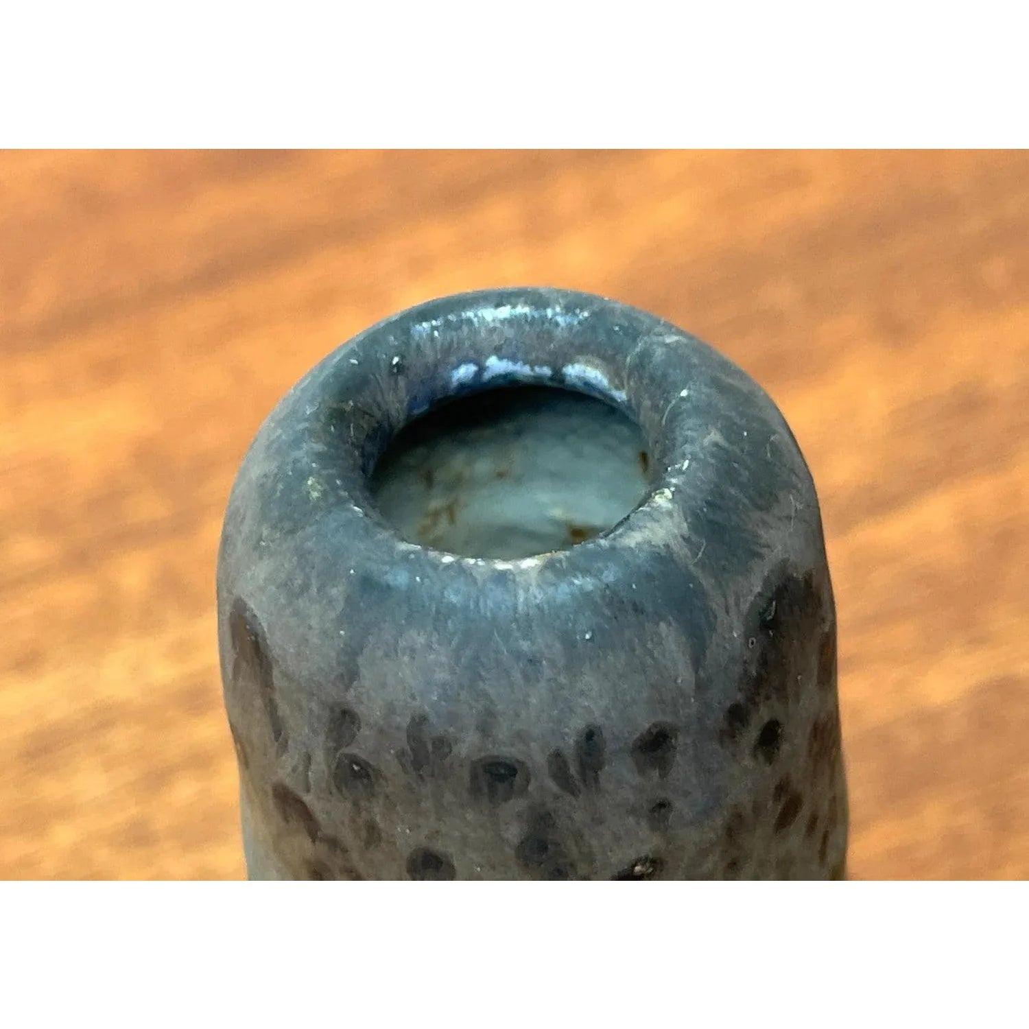 Brutalist Mid-Century Minimalist Dutch Studio Pottery Vase from Mobach, 1960s For Sale