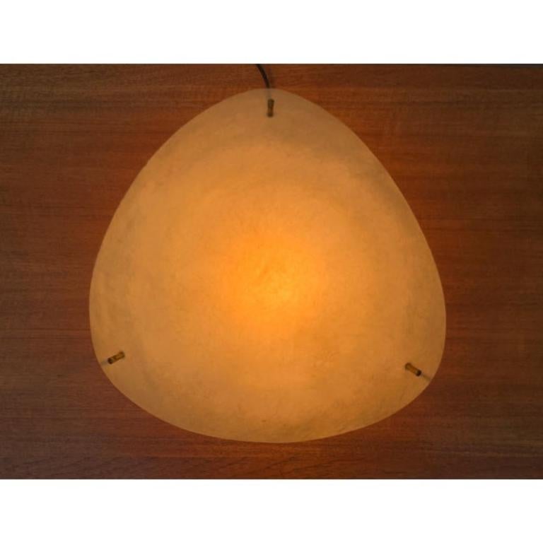 Lampada da soffitto in fibra di vetro minimalista di metà secolo, anni '60 in vendita 4