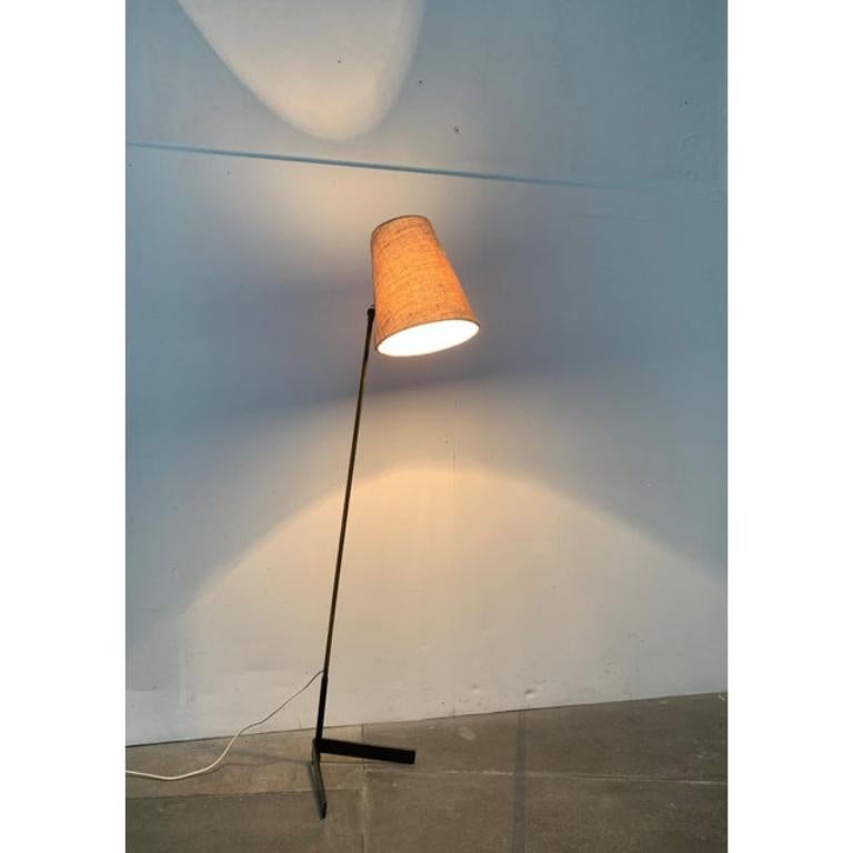 Metal Mid-Century Minimalist Floor Lamp, 1960s For Sale