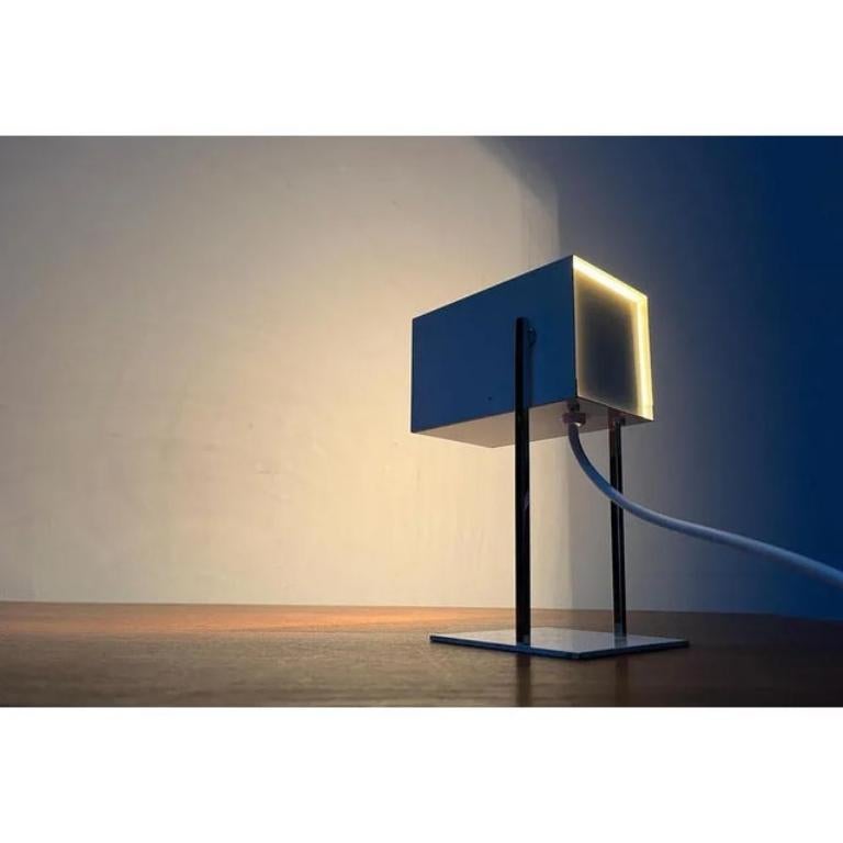 20th Century Mid-Century Minimalist German Cube Table Lamp from Kaiser Idell Leuchten, 1960s For Sale