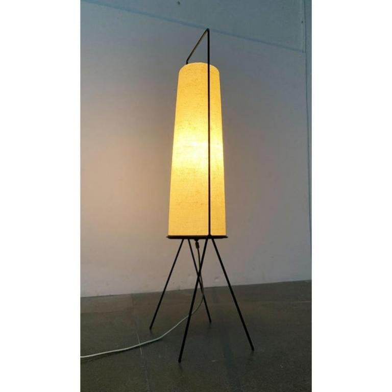 Metallo Lampada da terra tedesca minimalista di metà secolo di Hesse Leuchten, anni '60 in vendita
