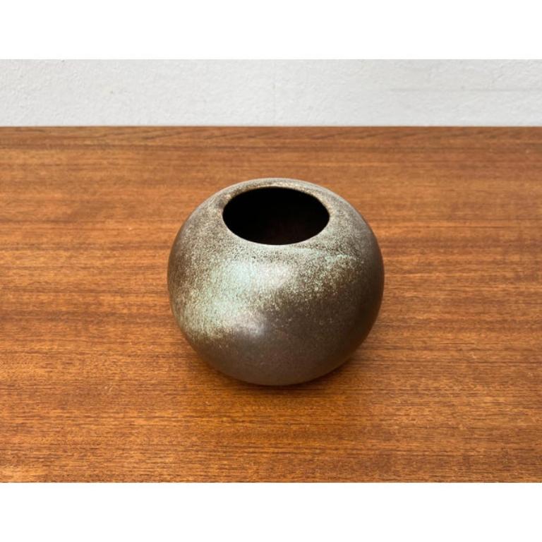 Ceramic Mid-Century Minimalist German Pottery Vase, 1960s For Sale