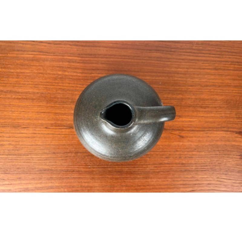 Mid-Century Minimalist German Studio Pottery Carafe Vase by Siegfried, 1960s For Sale 8