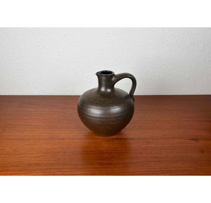 20th Century Mid-Century Minimalist German Studio Pottery Carafe Vase by Siegfried, 1960s For Sale