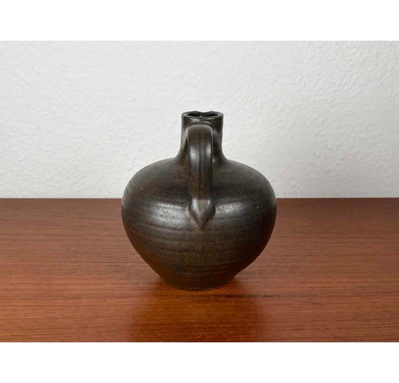 Ceramic Mid-Century Minimalist German Studio Pottery Carafe Vase by Siegfried, 1960s For Sale