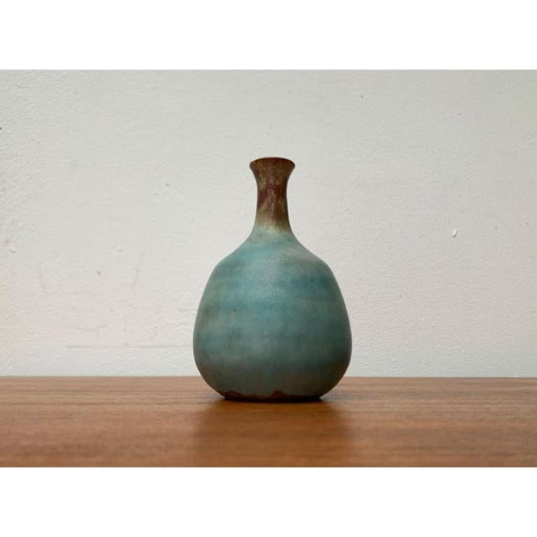 Mid-Century Modern Mid-Century Minimalist German Studio Pottery Vase by Elke & Elmar Kubicek, 1960s For Sale