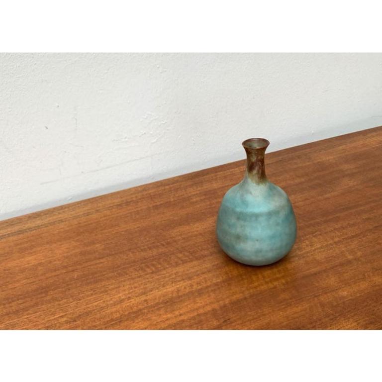 20th Century Mid-Century Minimalist German Studio Pottery Vase by Elke & Elmar Kubicek, 1960s For Sale