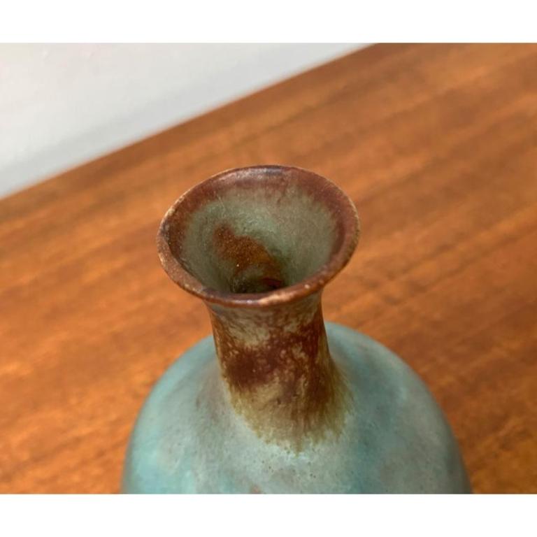 Ceramic Mid-Century Minimalist German Studio Pottery Vase by Elke & Elmar Kubicek, 1960s For Sale