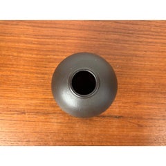 Mid-Century Minimalist German Wormser Terra-Sigillata Pottery Ball Vase, 1960s