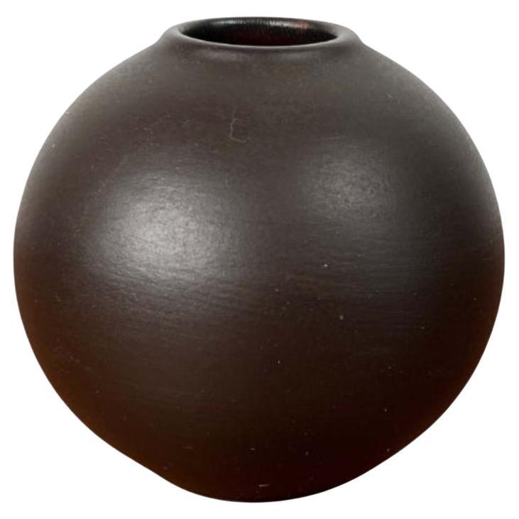 Vaso a sfera in ceramica Wormser Terra-Sigillata minimalista tedesco di metà secolo, anni '60