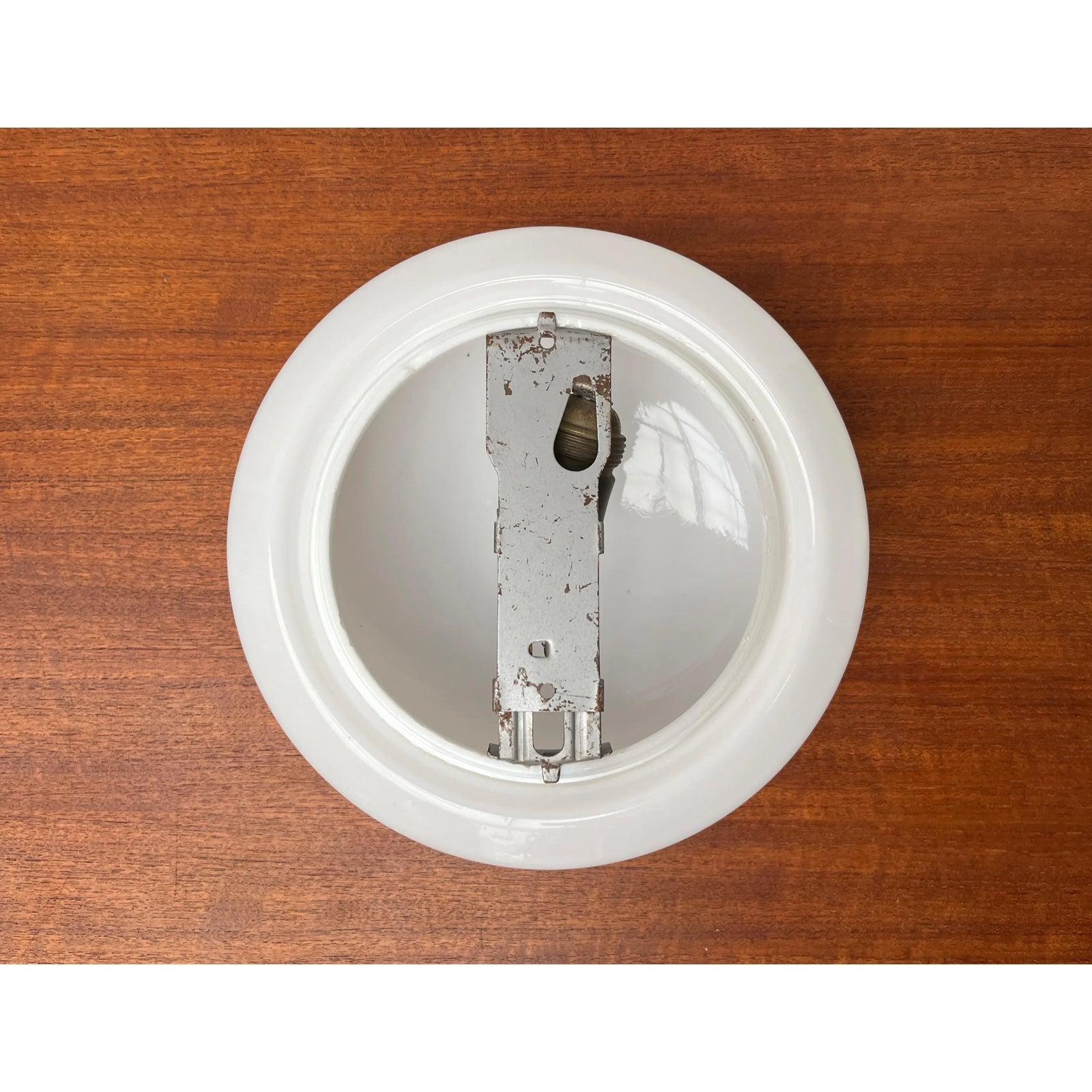 Metallo Lampada da soffitto in vetro minimalista di metà secolo, anni '60 in vendita