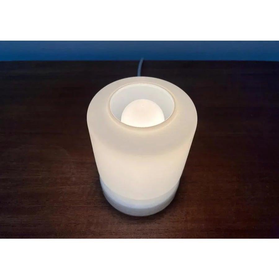 Lámpara de mesa de cristal minimalista de mediados de siglo, años 60 en venta 4