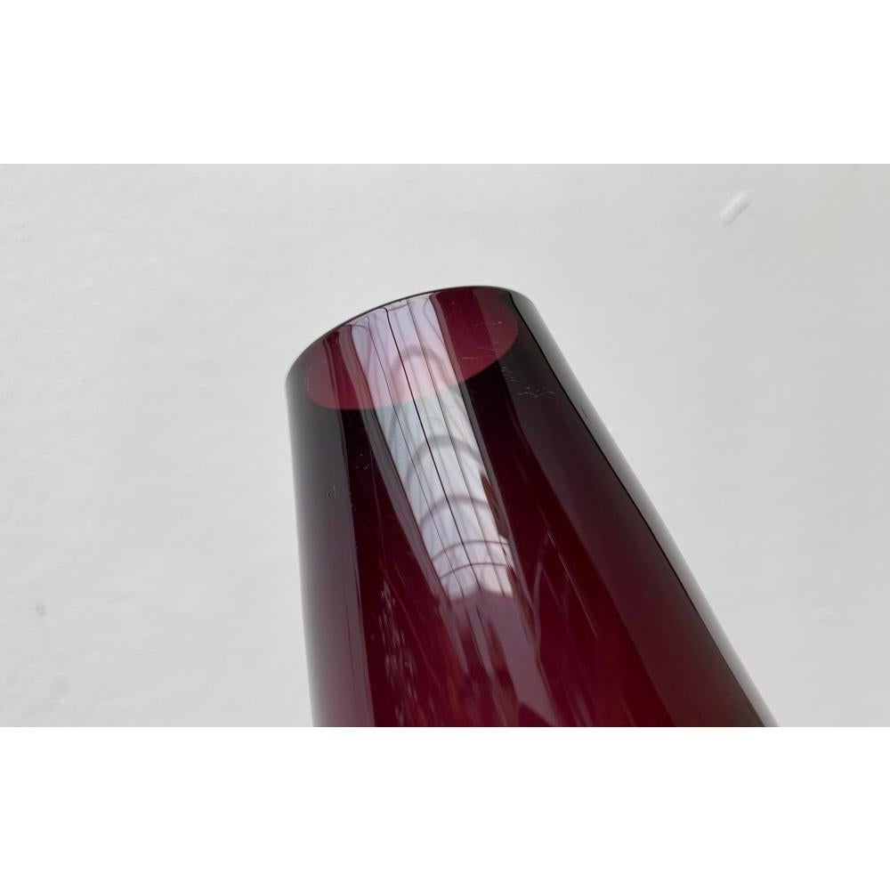20th Century Mid-Century Minimalist Glass Vase, 1960s For Sale