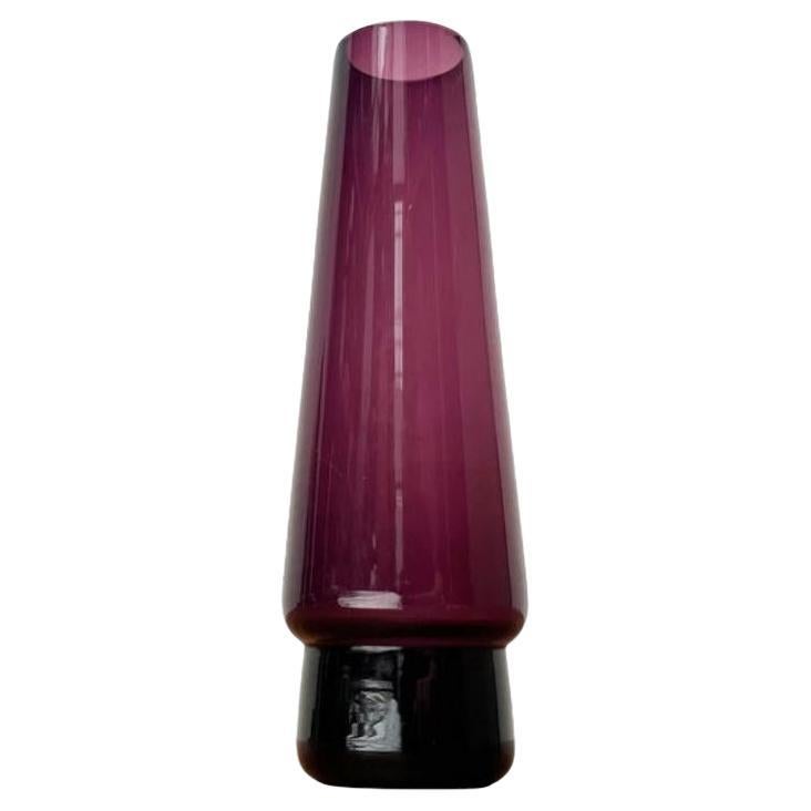 Vaso di vetro minimalista di metà secolo 1960