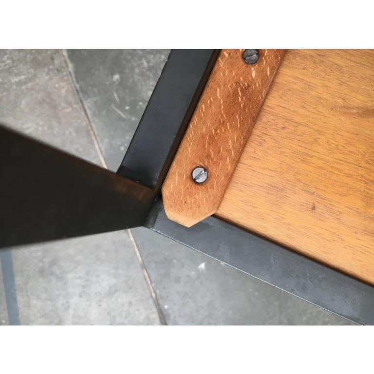 Mid-Century Minimalist Model T-Angle Expandable Flip-Top Couch Side Table, 1950s For Sale 1