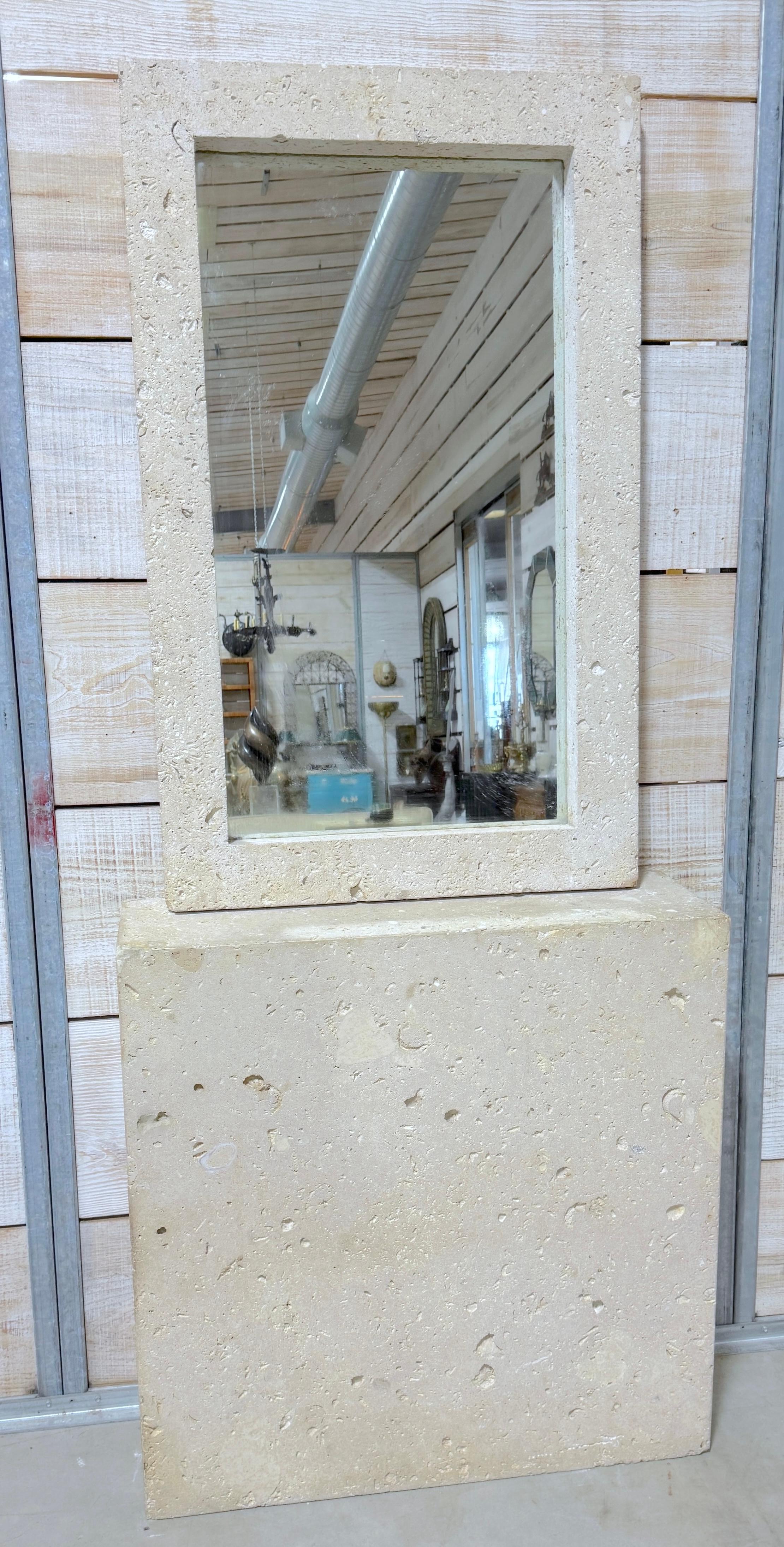 Moderne Miroir et console minimaliste du milieu du siècle dernier en vente