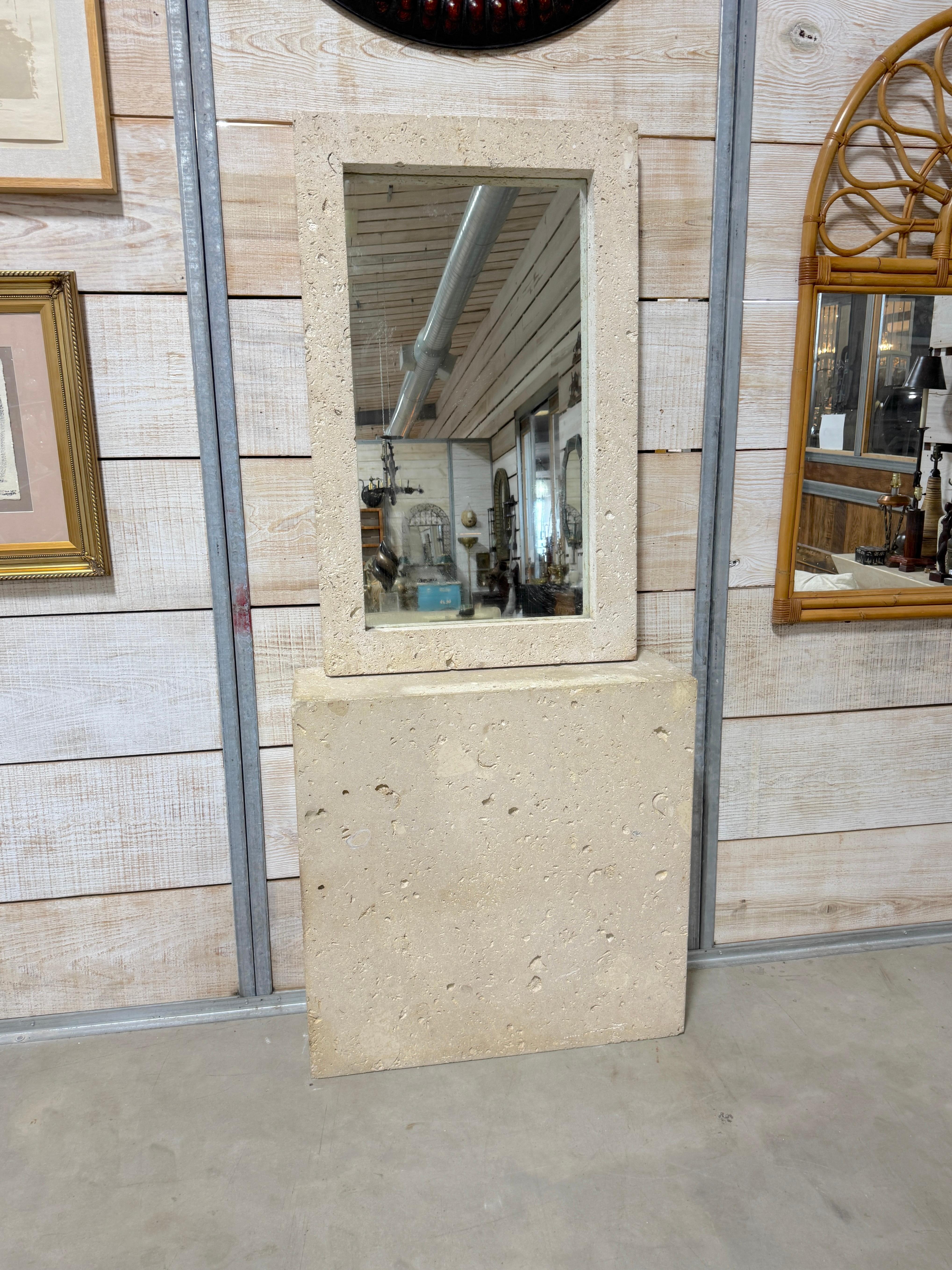 Américain Miroir et console minimaliste du milieu du siècle dernier en vente
