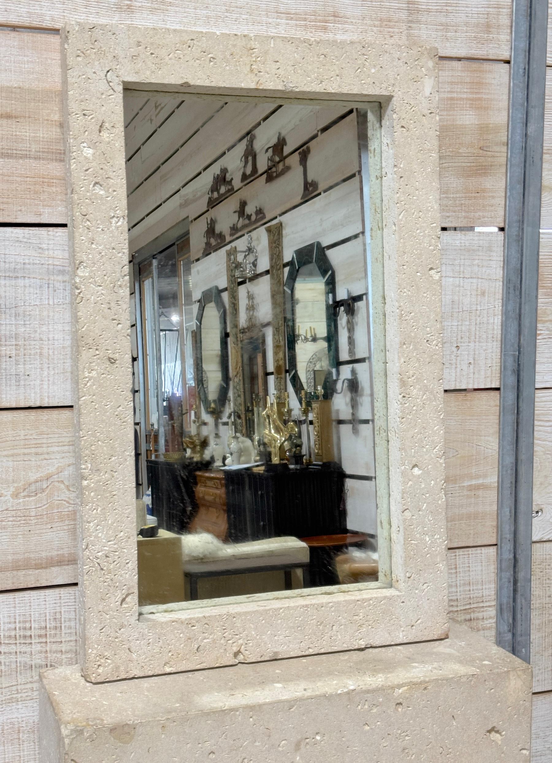 20ième siècle Miroir et console minimaliste du milieu du siècle dernier en vente