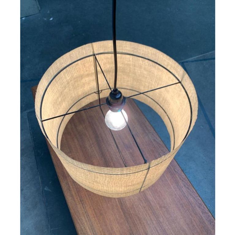 Metal Mid-Century Minimalist Pendant Lamp, 1960s For Sale