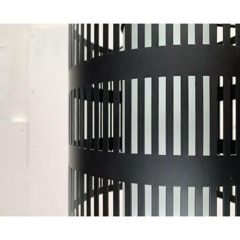20th Century Mid-Century Minimalist Perforated Metal & Glass Pendant, 1960s For Sale
