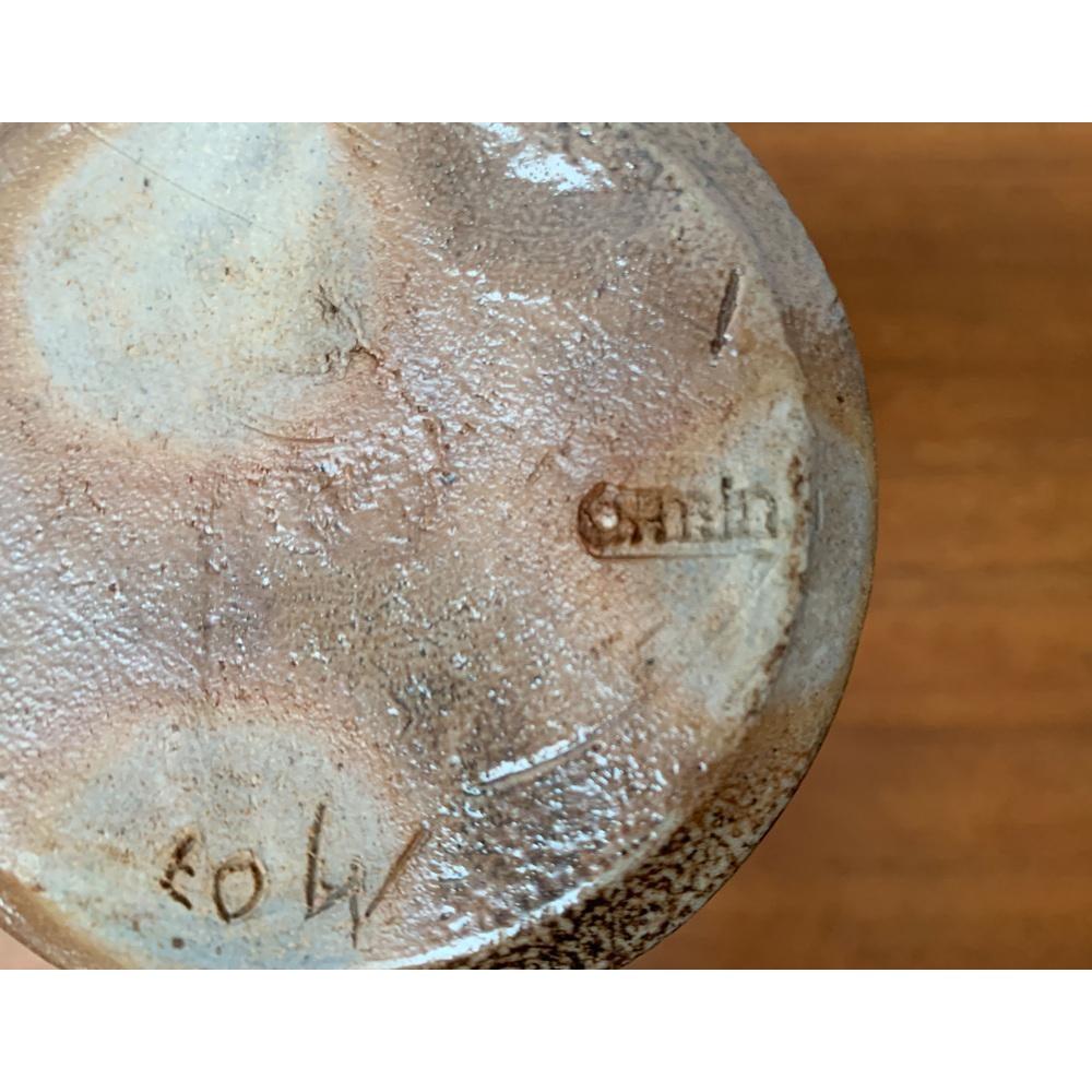 Minimalistische Mid-Century-Karaffe-Vase aus Studio-Keramik, 1960er Jahre im Angebot 7