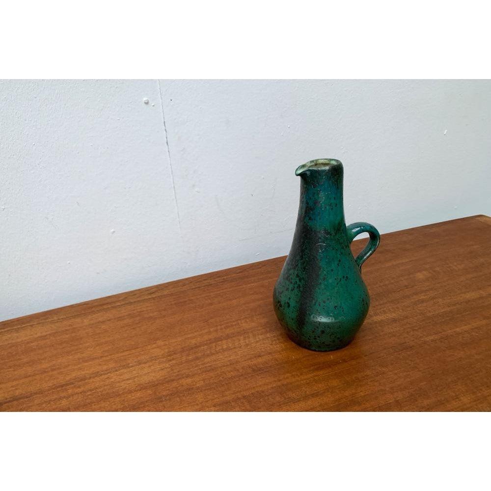 German Mid-Century Minimalist Studio Pottery Carafe Vase by Helma Klett, 1960s For Sale