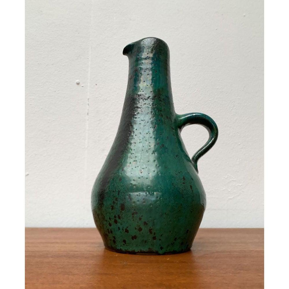 Ceramic Mid-Century Minimalist Studio Pottery Carafe Vase by Helma Klett, 1960s For Sale