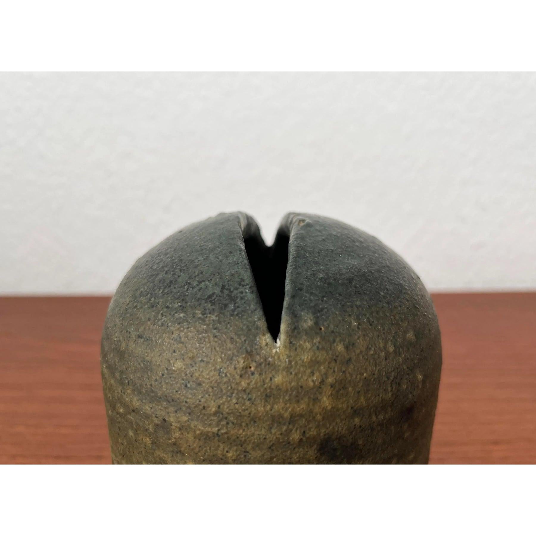 Ceramic Mid-Century Minimalist Studio Pottery Vase by Piet Knepper for Mobach, 1960s For Sale