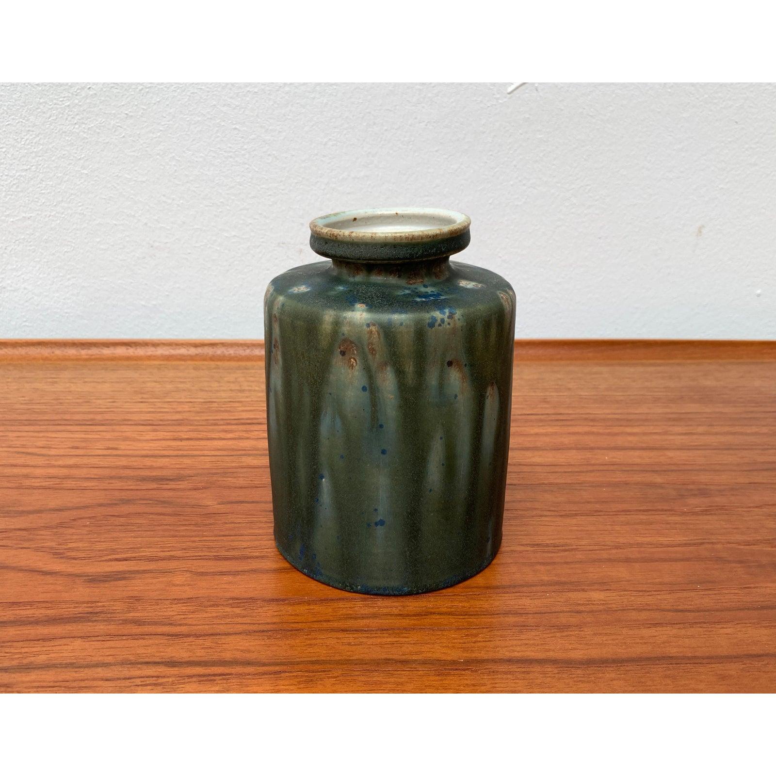 Mid-Century Minimalist Studio Pottery Vase by Rolf Weber, 1960s For Sale 4