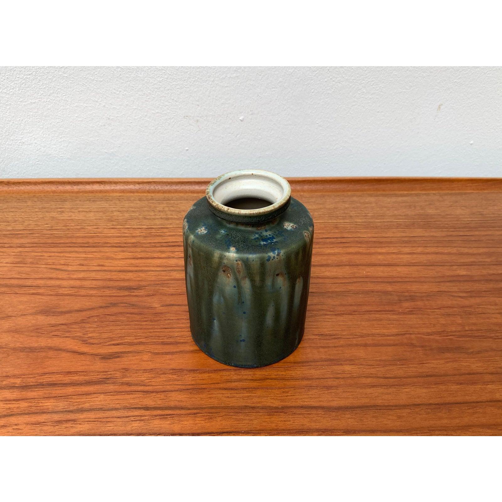 Mid-Century Modern Mid-Century Minimalist Studio Pottery Vase by Rolf Weber, 1960s For Sale