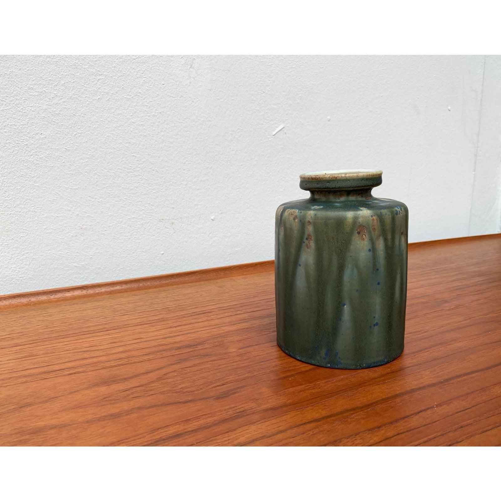 German Mid-Century Minimalist Studio Pottery Vase by Rolf Weber, 1960s For Sale