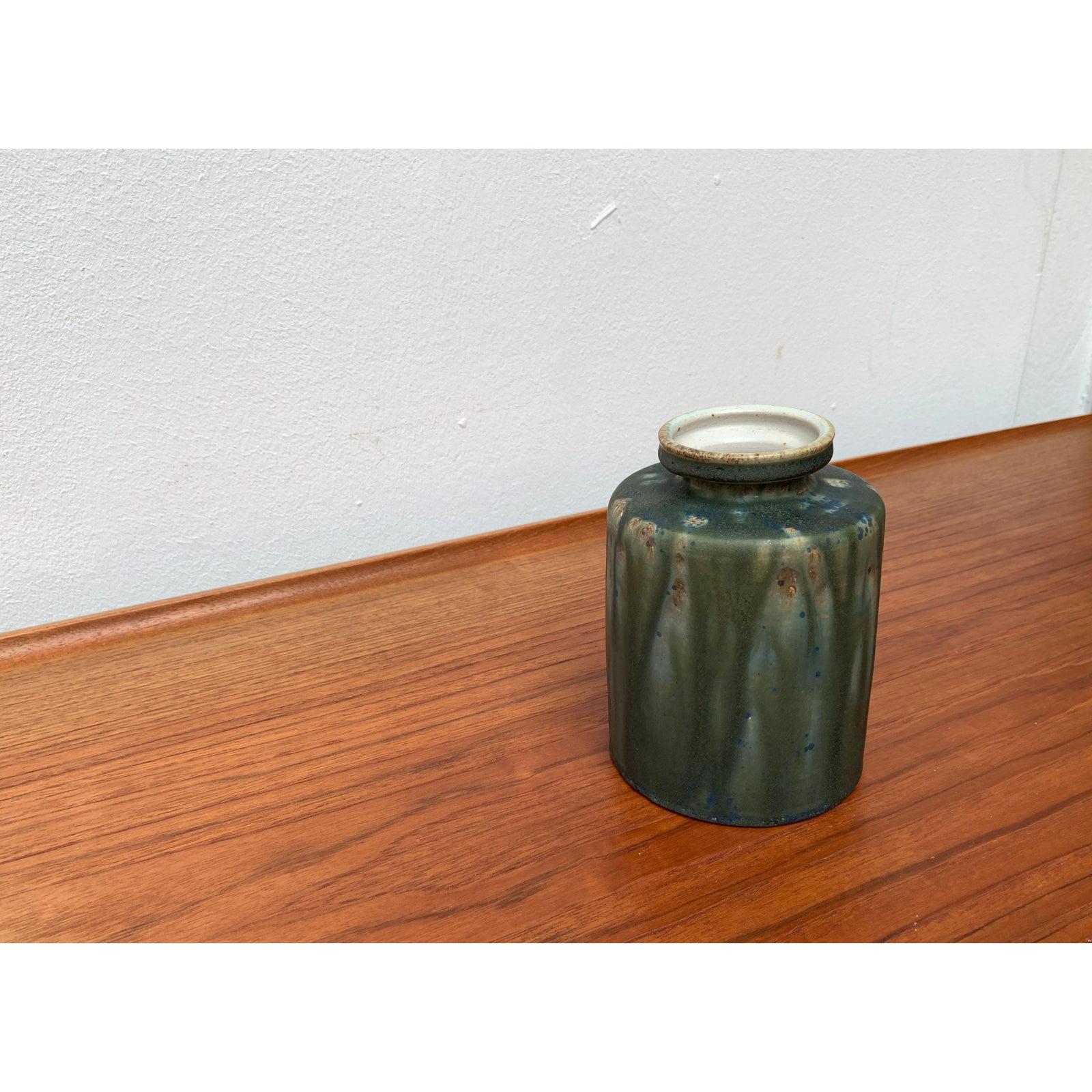 20th Century Mid-Century Minimalist Studio Pottery Vase by Rolf Weber, 1960s For Sale