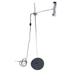 Mid Century Minimalist Swiss Chrome Floor Lamp